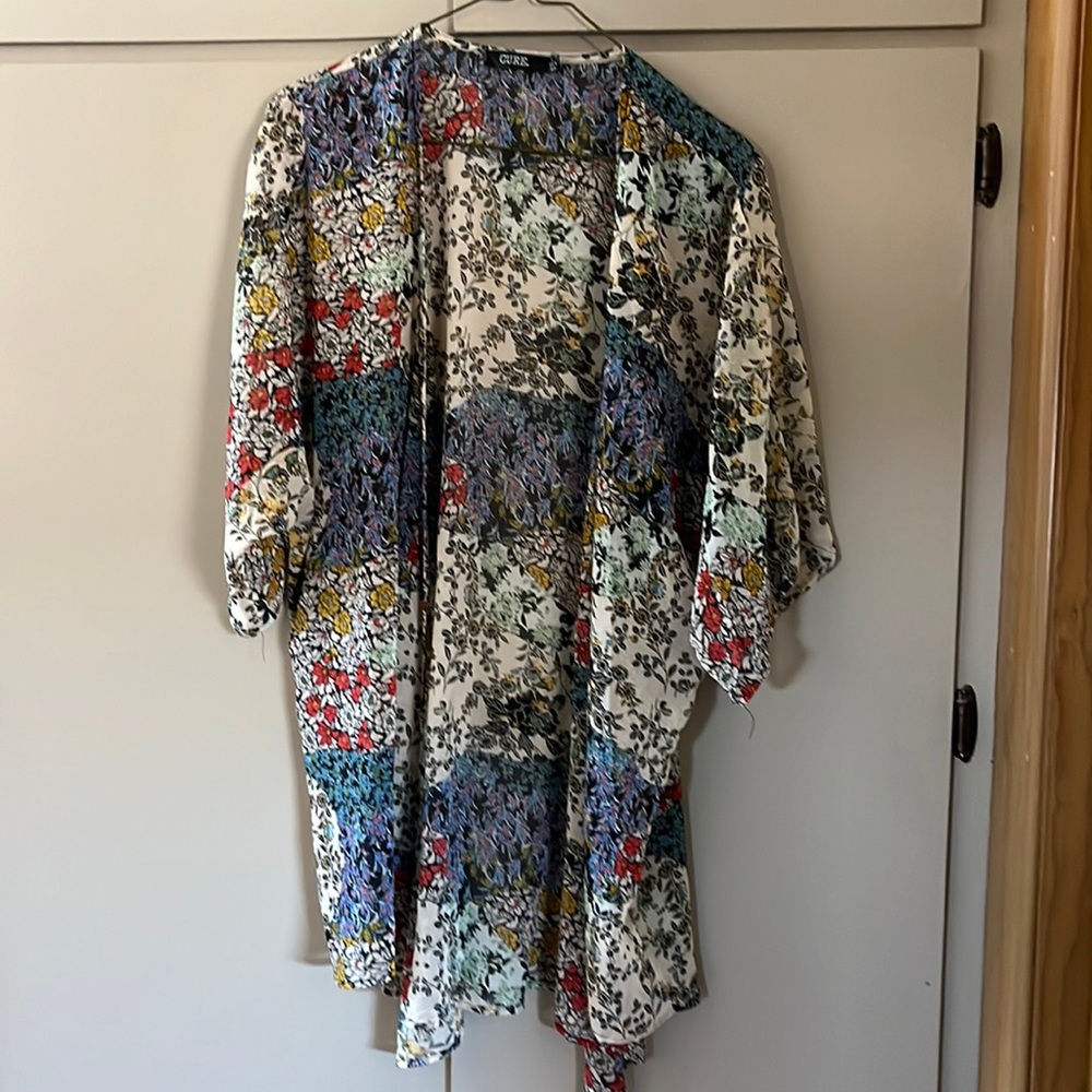 Colorful flowered kimono